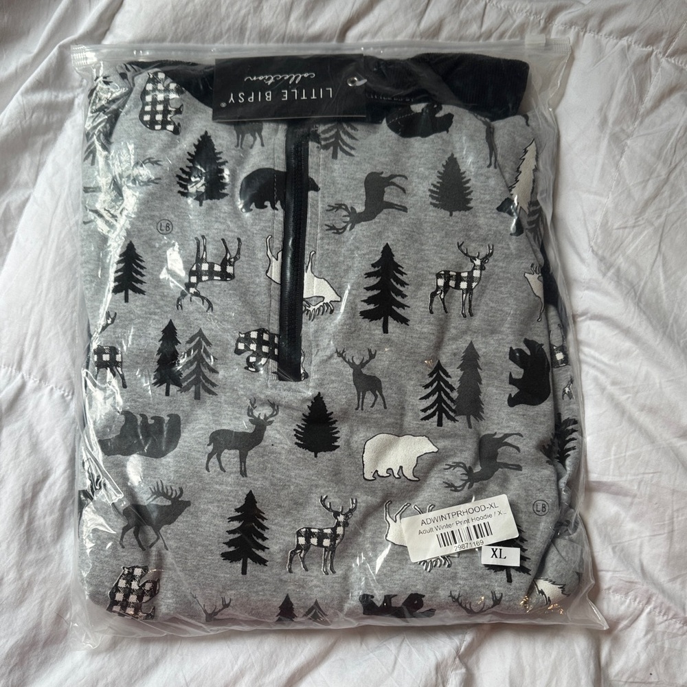 Little Bipsy Gray Animal Print Pullover